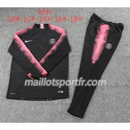 PSG Enfant Ensemble Sweat d'entrainement Noir Rose 2018/19 PSG Enfant Ensemble Sweat d'entrainement Noir Rose 2018/19